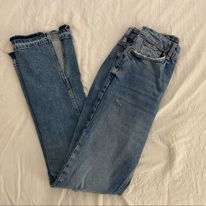 Free People Emmy HighWaist Split Hem Bootcut Jean